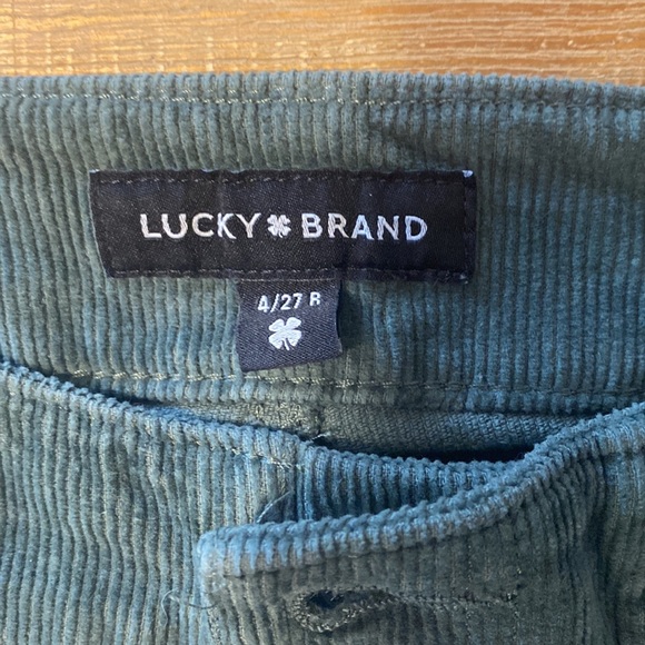 Lucky Brand forest green corduroys size 4/27 like new - Picture 4 of 6